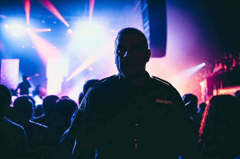 Security guard at concert